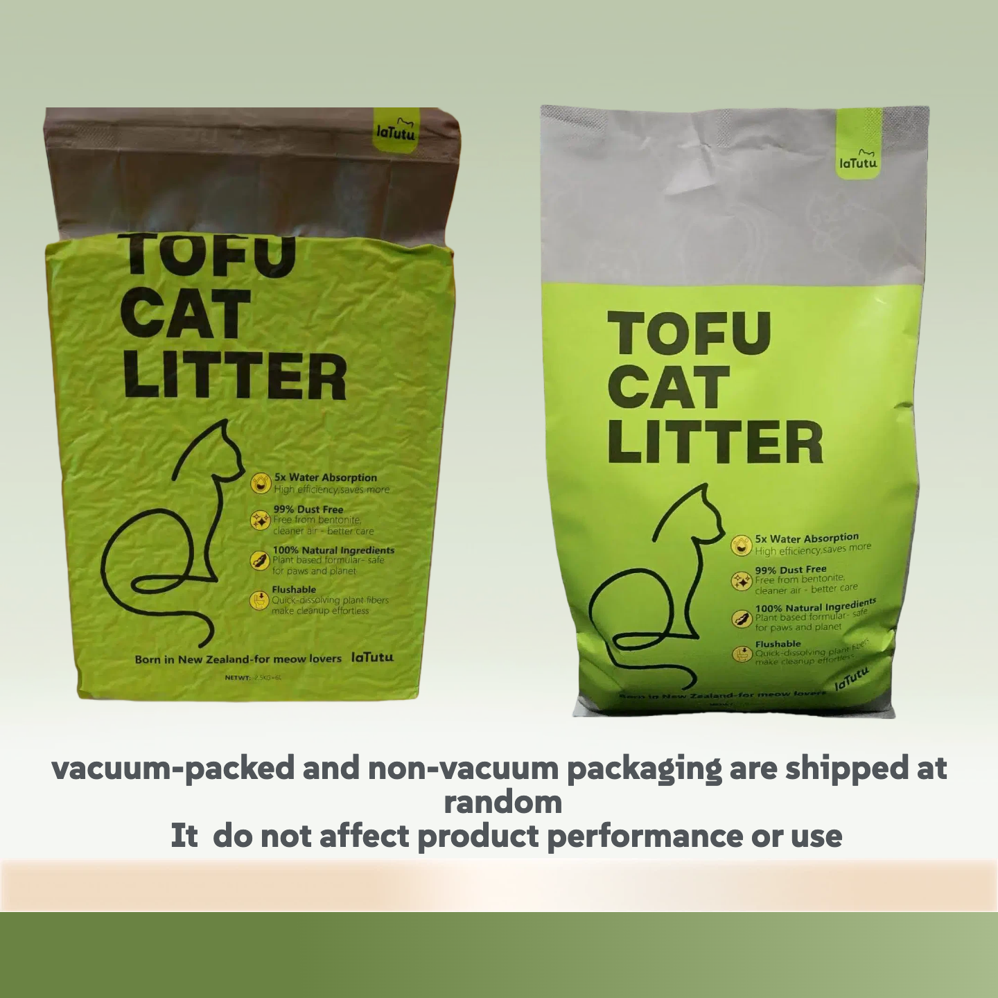 Latutu Nature Clamping Tofu Cat Litter 2.5KG/6L Flushable Nature scent