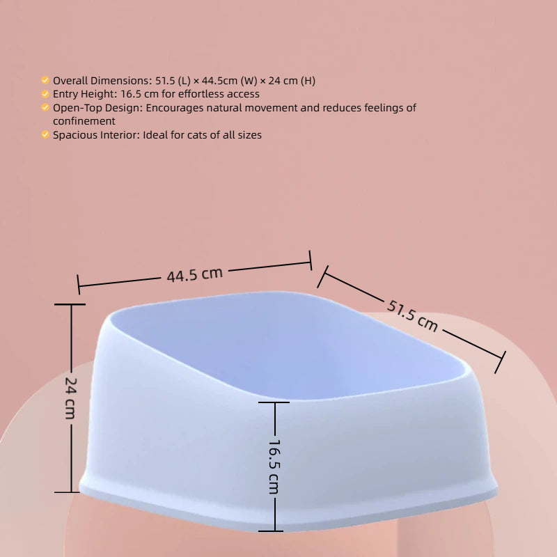 Latutu Sturdy XL Double-Layer Cat Litter Box, Spacious & Smooth surfaces fo Easy Clean