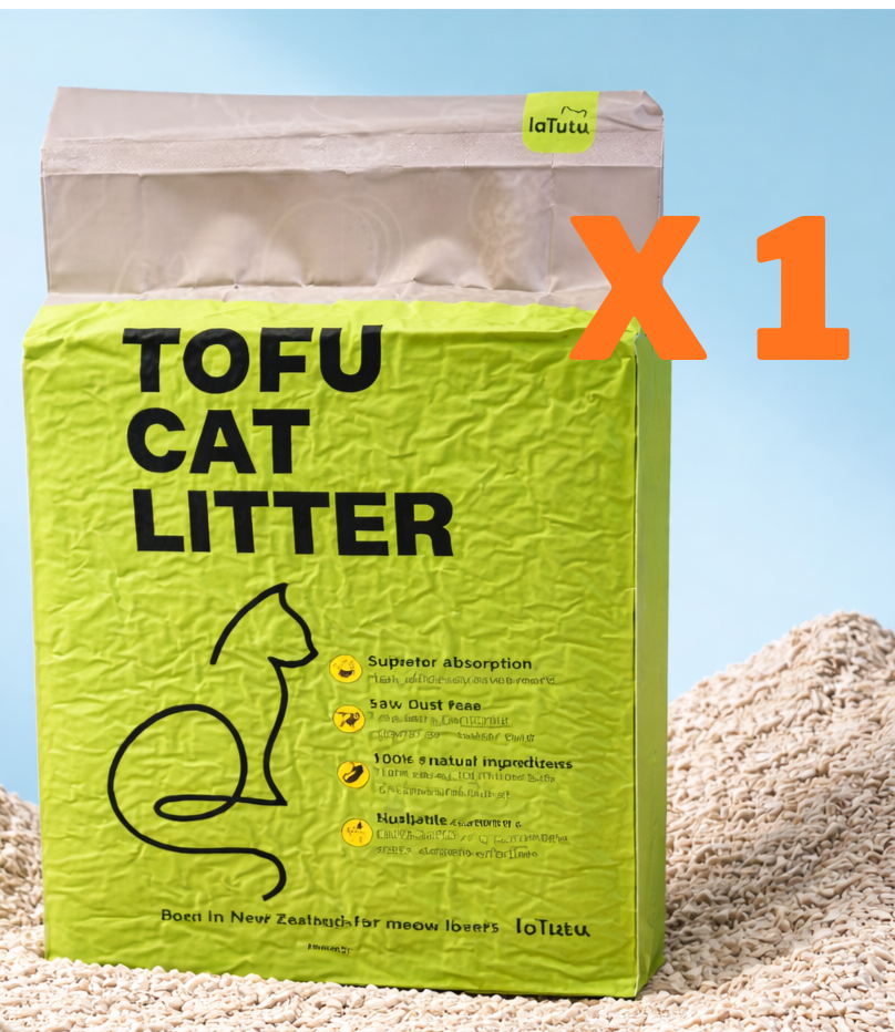 Latutu Nature Clamping Tofu Cat Litter 2.5KG/6L Flushable Nature scent