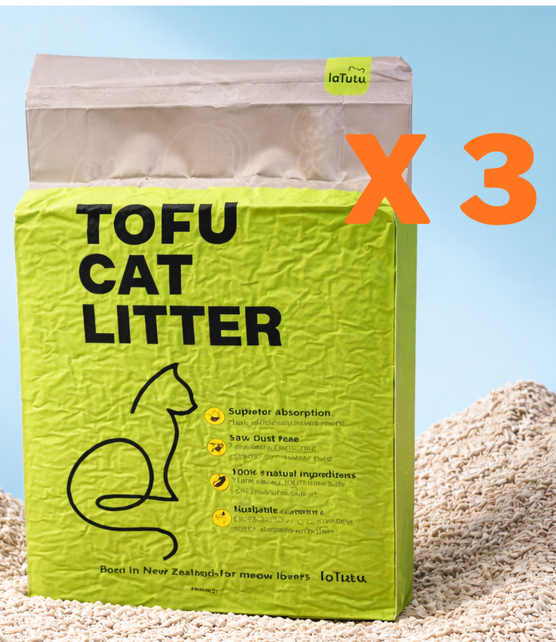 Latutu Nature Clamping Tofu Cat Litter 2.5KG/6L Flushable Nature scent