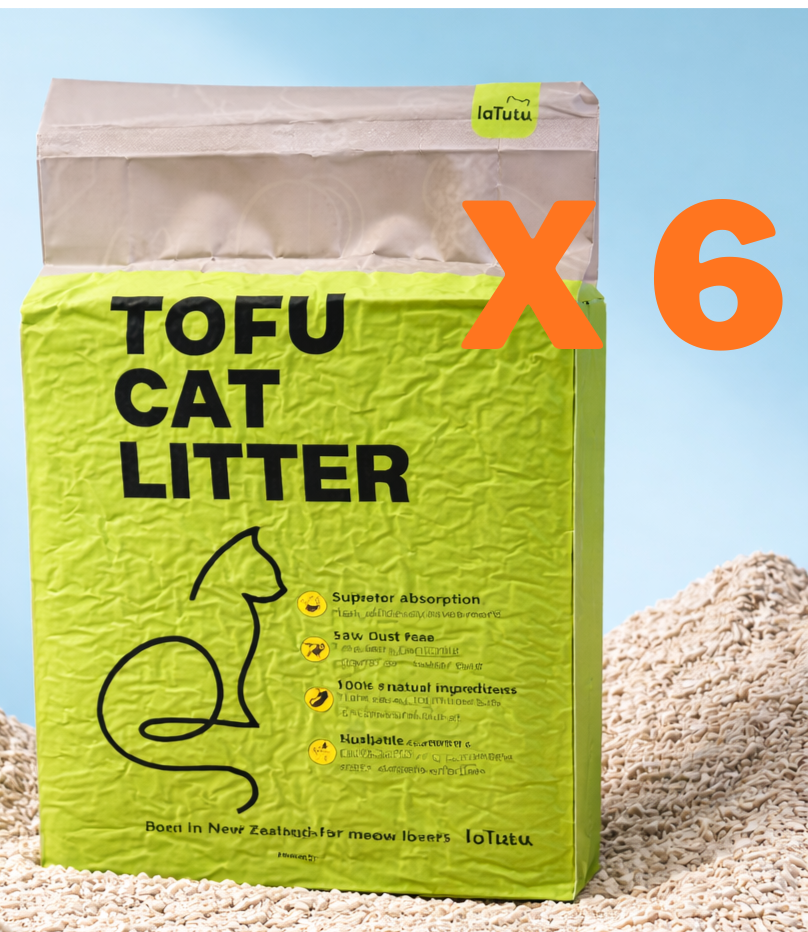 Latutu Nature Clamping Tofu Cat Litter 2.5KG/6L Flushable Nature scent
